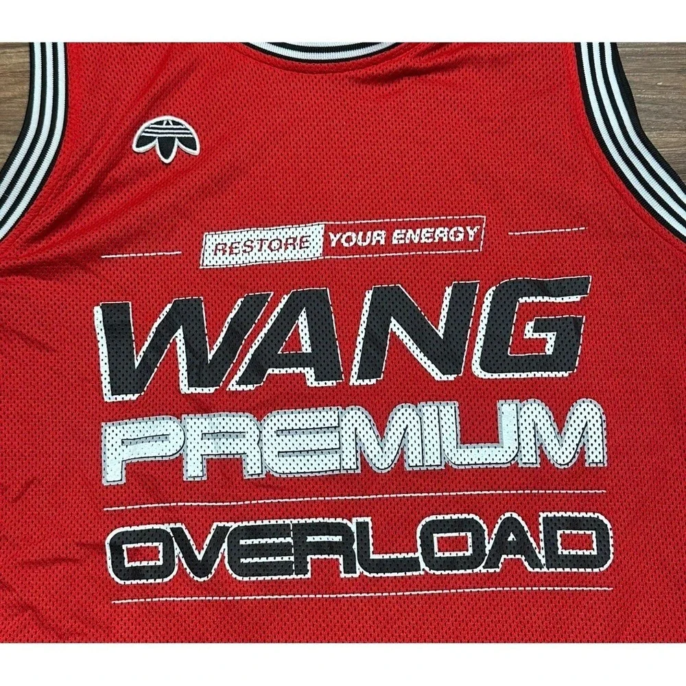 Adidas x ALEXANDER WANG Exclusive NBA All Star Basketball Jersey Red Men's Sz M